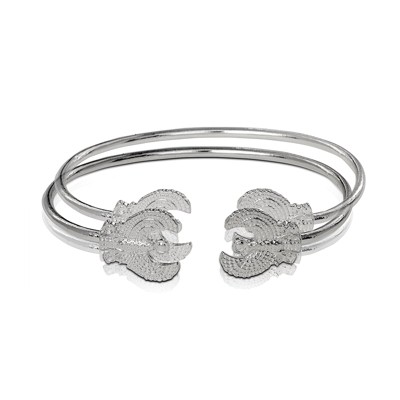 Better Jewelry, .925 Sterling Silver Phoenix West Indian Bangles, 1 pair