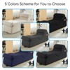Mjkone Corduroy Yoga Chaise Lounge Chair,Curved Yoga Lounger Sofa with Movable Headrest/Waist Cushion/Footrest,Non-Slip Bottom - 3 of 4