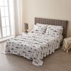 Printed Velvet Plush Fleece Sheet Set - Great Bay Home - 2 of 4