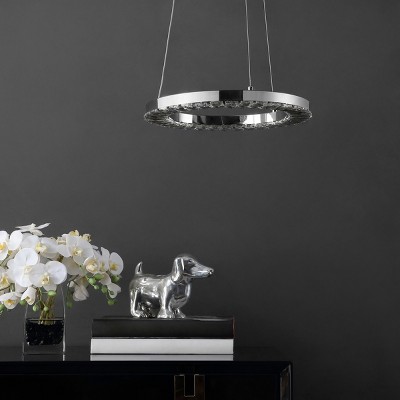 Messon 14" Chrome Crystal LED Pendant Light