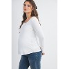 Hello Miz Women's Casual Long Sleeve Scoop Neck Maternity Nursing Top - 2 of 4