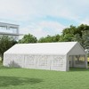 32x16 Outdoor Canopy Tent Heavy Duty Carport Tent with Cathedral Window Design for Party & Wedding, Removable Sidewalls - 2 of 4