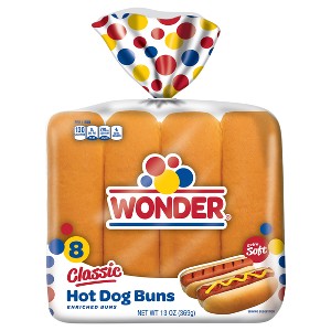 Wonder White Hot Dog Buns - 13oz/8ct - 1 of 4