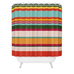 Deny Designs the Whiskey Ginger Vintage Striped Pattern Shower Curtain - 1 of 3