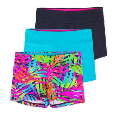 Lucky & Me Layla Girls Dance Shorts 3 Pack Size 4/5y Color Rainforest