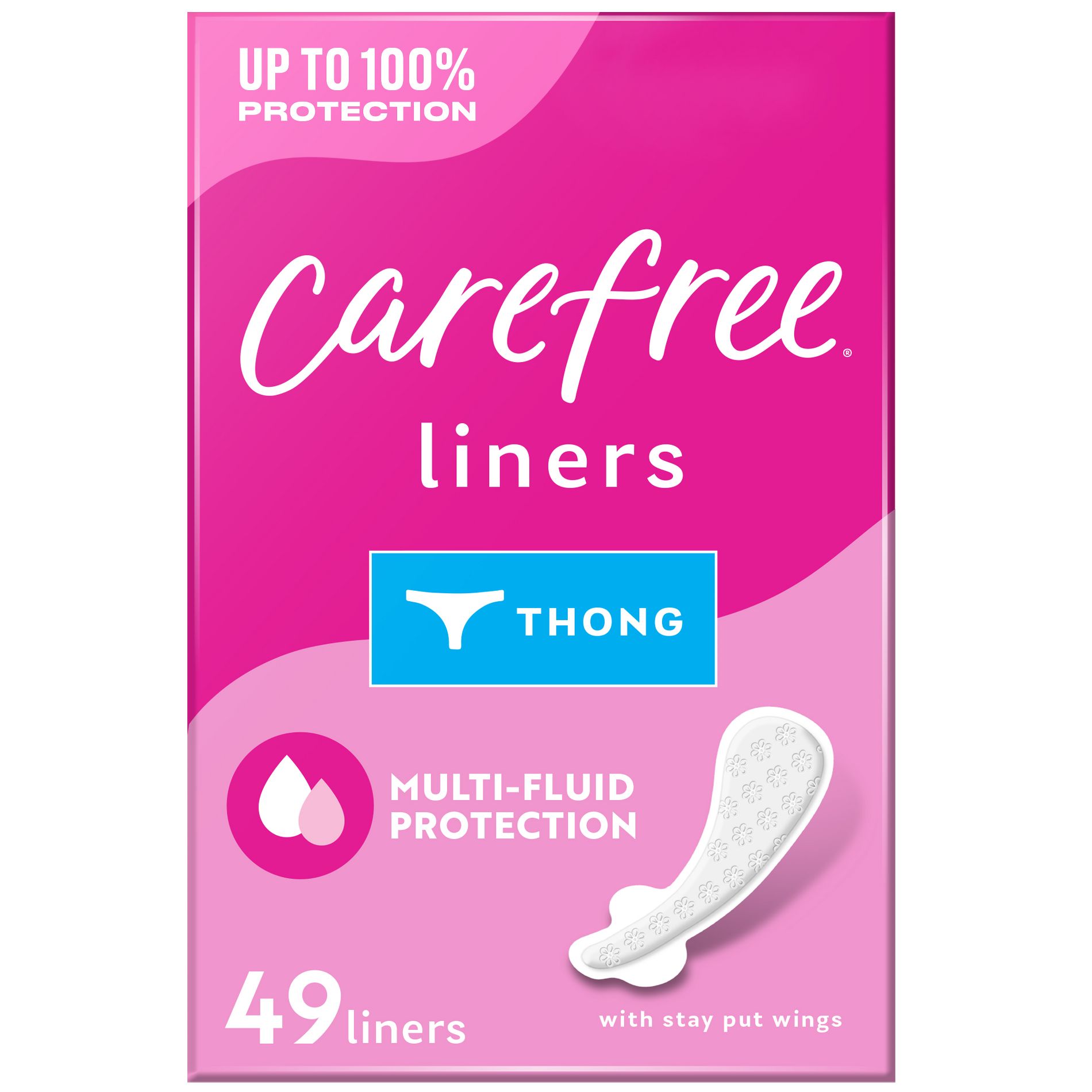 Carefree Unwrapped Unscented Panty Liners