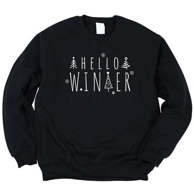 Simply Sage Market Women's Graphic Sweatshirt Hello Winter Trees