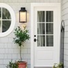 LLHZSY 14 1/2" Dimmable LED Outdoor Wall Lantern Sconce with Tree Pattern Glass - 2 of 4