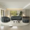 WJSHome Bubble Sofa Curved Couch Set, Breathable Mesh Fabric Modular Sectional Sofa (2 Seater, 3 Seater, Ottoman) - 2 of 4