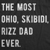 Mens Funny T Shirts The Most Ohio Skibidi charm Dad Ever Internet Meme Graphic Novelty Tee For Men - Crazy Dog Men's T Shirt - 2 of 4
