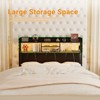 Aheaplus Upholstered Headboard with Storage Shelf, Charging Station and LED Light - 4 of 4