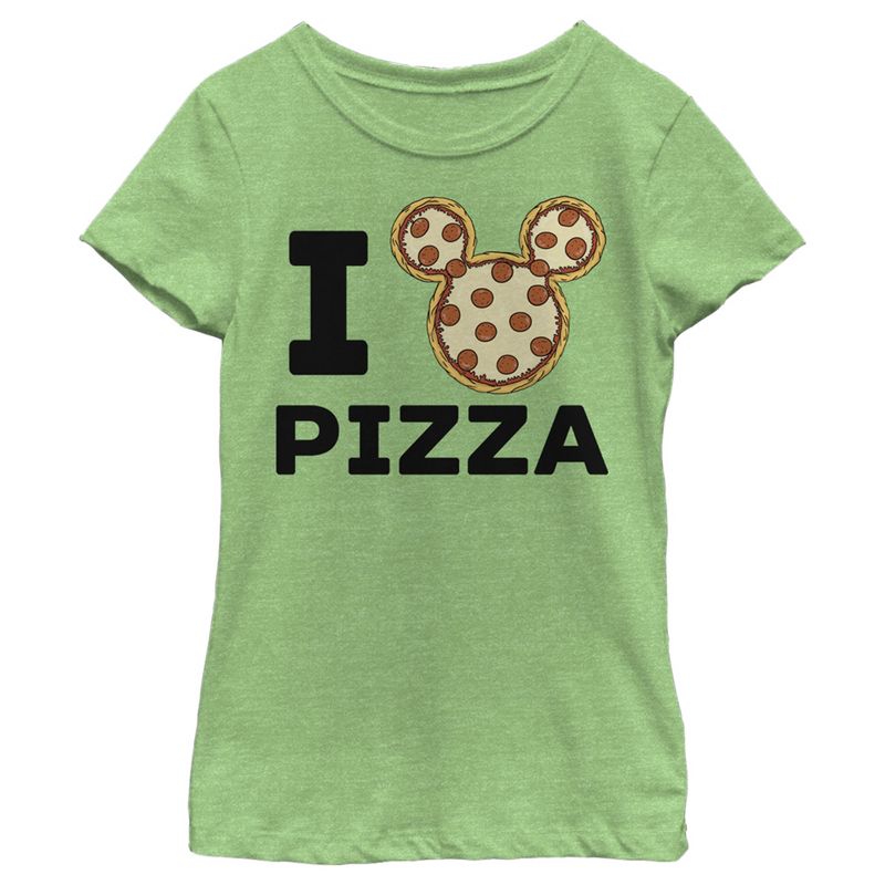 Girl's Disney Mickey Mouse Pizza T-Shirt, 1 of 5