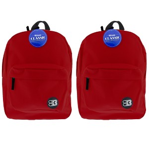 BAZIC Products® Classic Backpack 17" Burgundy, Pack of 2 - 1 of 4