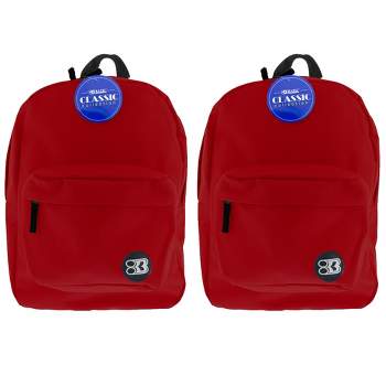 BAZIC Products® Classic Backpack 17" Burgundy, Pack of 2
