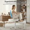 QingMoon Meditation Chair, Adjustable Desk Chair, 360° Swivel Cross Legged Chair with Wheels and Lumbar Support for ADHD, Home Office Furniture - 3 of 4