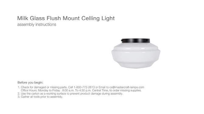 Milk Glass Flush Mount Celling Light - Hearth & Hand™ with Magnolia, 2 of 7, play video