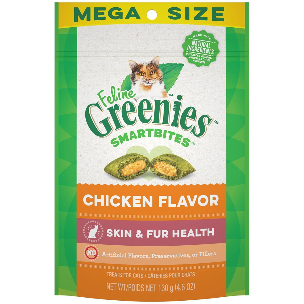 Photos - Cat Food Greenies Smartbites Skin and Fur Health Chicken Flavor Cat Treats - 4.6oz 