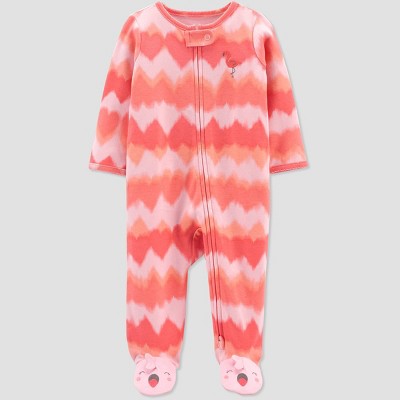 Carter's Just One You® Baby Girls' Flamingo Tie-Dye Sleep N' Play - Orange/Pink 6M