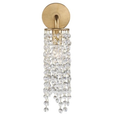 Gabrielle Antique Gold Crystal Wall Sconce