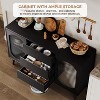 Sideboard Buffet Cabinet with Fluted Glass Doors and Storage Drawers, Modern Cabinet for Dining Room, or Living Room, Elegant Storage Solution - 3 of 4