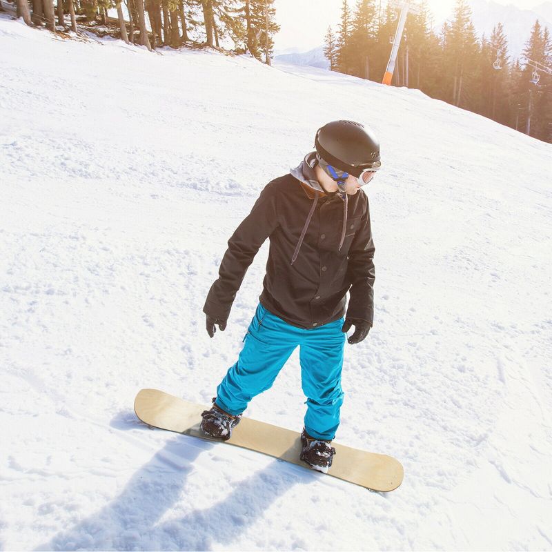 Costway Sledding Board Skiing Board W/Adjustable Foot Straps Winter Sports Snowboarding, 3 of 11