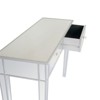 FCH Silver Mirror Finish Two-Drawer Modern Style Computer Desk - 2 of 4