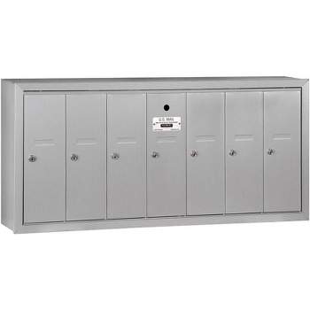 Salsbury Industries Vertical Mailbox - 7 Doors - Aluminum - Surface Mounted - USPS Access