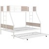 DOMETOUR Twin Over Full Metal Bunk Bed with Trundle, Ladder, Guardrail, No Box Spring, Under Bed Storage, Easy Assembly - 2 of 4