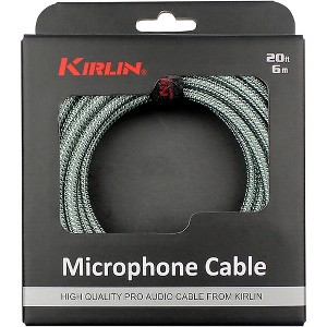 Kirlin XLR Male To XLR Female Microphone Cable - Olive Green Woven Jacket - 1 of 3