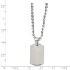 Chisel Stainless Steel Brushed and Polished Reversible Dog Tag on a 22" Ball Chain Necklace - 3 of 3