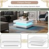 2-Tier Square Coffee Table With LED Lights Center Sofa Table Multifunctional Cocktail Table - 3 of 4