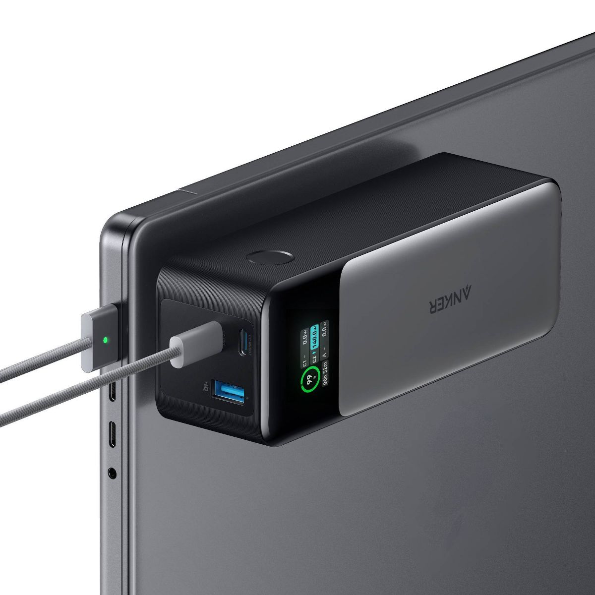 Anker 24000mAh 140W GaN Prime Power Bank - Silver: USB & USB-C Charging, Quick Charge - thumbnail 3