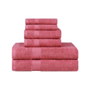 Modern Solid Classic Premium Luxury Cotton 6 Piece Bath, Face, and Hand Towel Set by Blue Nile Mills - 1 of 4