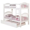 Infurnic Beds, Bunk Bed Twin Over Twin with Ladder, High Guardrail and 2 Drawers, Space Saving Bunk Bed for Kids Boys Girls, White, 79.9"*16.9"*75" - 3 of 4