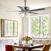 Bella Depo 52" Modern Chrome Ceiling Fan with Light and Remote French Country Chandelier - 2 of 4