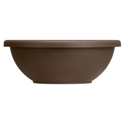 HC Companies  GAB22000E21 22 Inch Diameter Resin Garden Bowl Planter Pot, Chocolate Brown