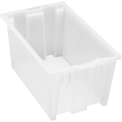 Quantum Storage Systems Stack And Nest Tote, 18"W X 11"D X 9"H, Heavy Duty