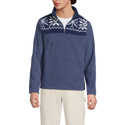 Lands' End Men's Anyweather Fleece Quarter Zip Pullover
