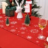 Christmas Table Cloth, Rectangle Fabric Table Cover, Red Snowflake Cloth Tablecloth for Party Gathering - 4 of 4