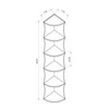 NicBex Corner Bookshelf 5 Tier Rounded Shelf Fronts Compact Bookcase for Small Spaces Living Room Bedroom Storage - 2 of 4