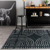 World Rug Gallery Bohemian Lines Washable Non Slip Area Rugs - 2 of 4