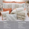 PAGED Comforter Set 9 Piece Cotton Percale Bedding Set with Comforter, Decorative Pillows, Lace Taping Embellishment - 4 of 4