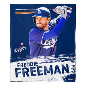 50"x60" MLB Los Angeles Dodgers Freddie Freeman Silk Touch Throw Blanket - 1 of 4
