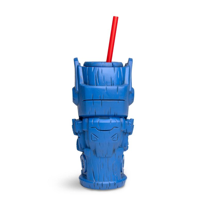 Beeline Creative Geeki Tikis Transformers Optimus Prime Plastic Tumbler with Straw | 26 Ounces, 2 of 8