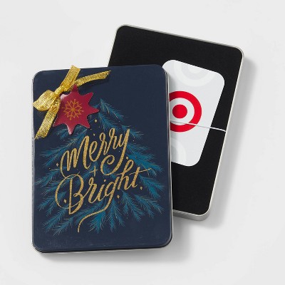 Merry & Bright Tin Gift Card Holder Navy - Wondershop™