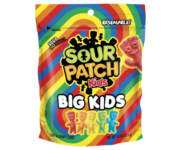 Sour Patch Big Kids Rainbow Big Bag Soft & Chewy Candy - 9oz