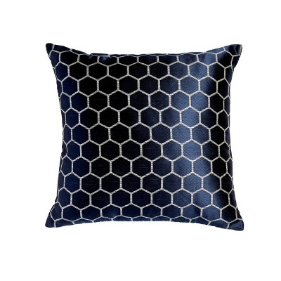 20"x20" Oversize Honeycomb Woven Square Throw Pillow Blue - Sure Fit