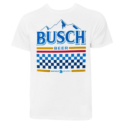 Adult Busch White Racing Tee Shirt