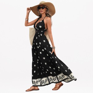 boho cut out maxi dress YESFASHION Womens Halter Backless Cutout Floral Sundress Sleeveless Deep V Neck Tiered Long Border Print Summer Dress，Black，X Large : Target Color:Black / Gold Perfect for festivals or itp-collectionId-413 Julia Ann : r/ClassyPornstars
