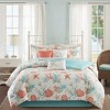 PAGED 7 Piece Cotton Sateen Comforter Set Luxurious Coastal Bedding Set with Comforter, Decorative Pillows - 2 of 4